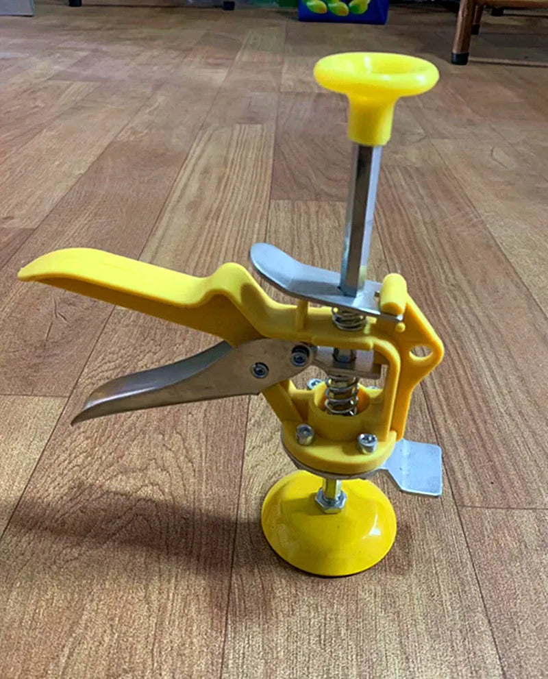Adjustable height tile raising locator positioner for concrete floor tile installation, metal alloy construction