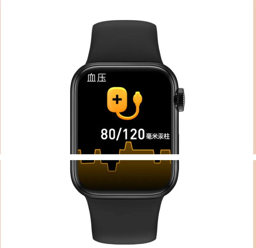 M16Plus smart watch in silver with 1.8-inch touchscreen and zinc alloy case on a wrist.