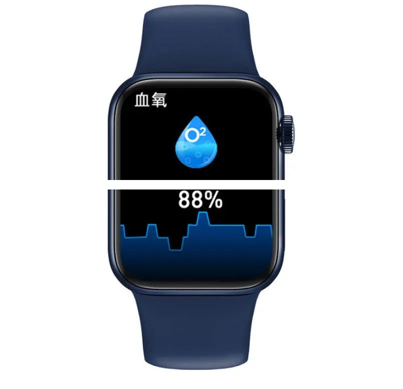 M16Plus smart watch in silver with 1.8-inch touchscreen and zinc alloy case on a wrist.