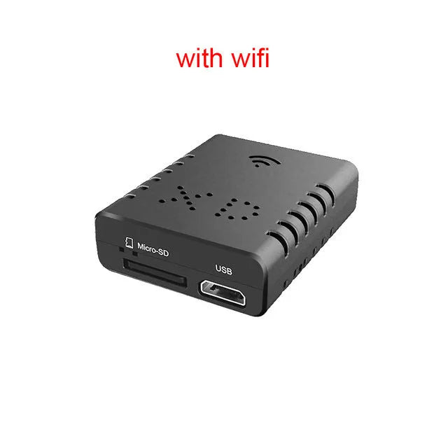 A9 WiFi smart sports HD DV camera with night vision, black casing, and compact 45x45x50mm size
