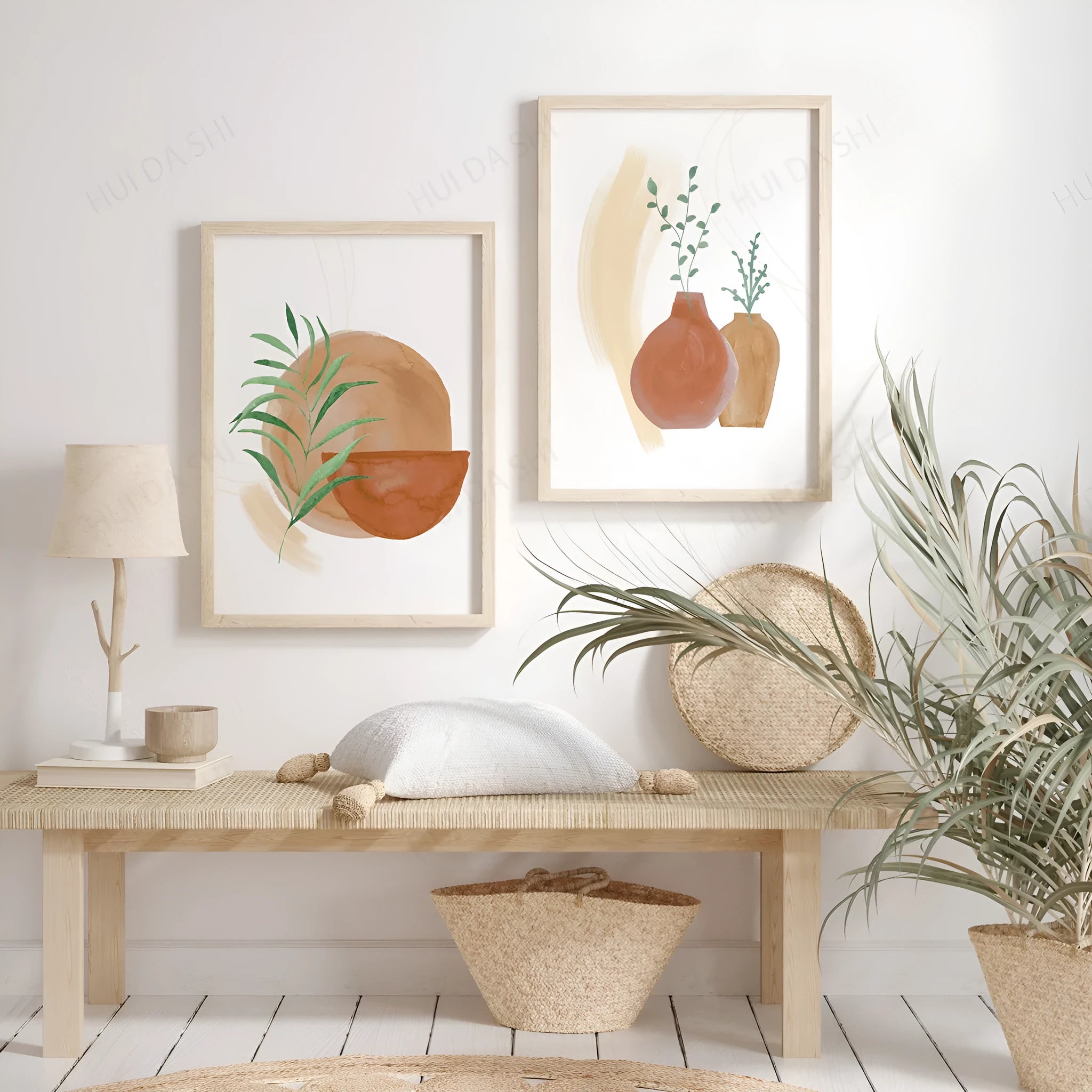 Waterproof bohemian design canvas wall art print available in multiple sizes
