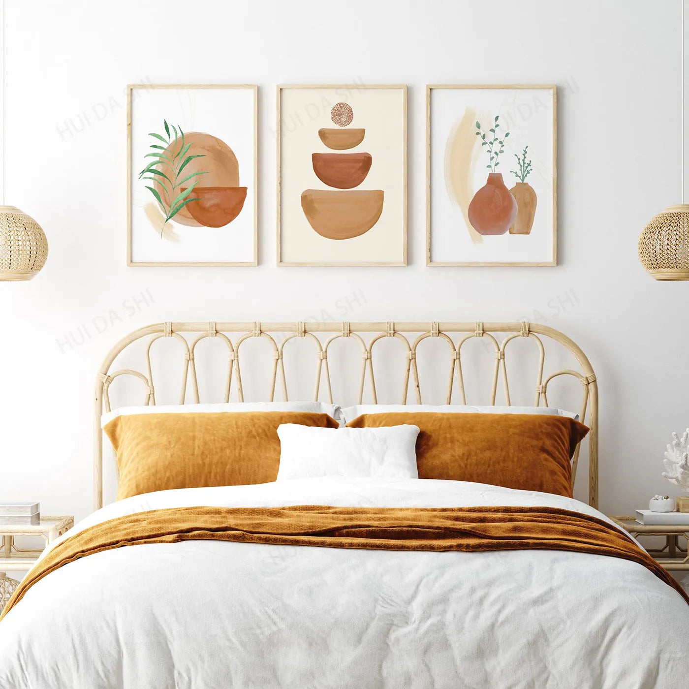 Waterproof bohemian design canvas wall art print available in multiple sizes