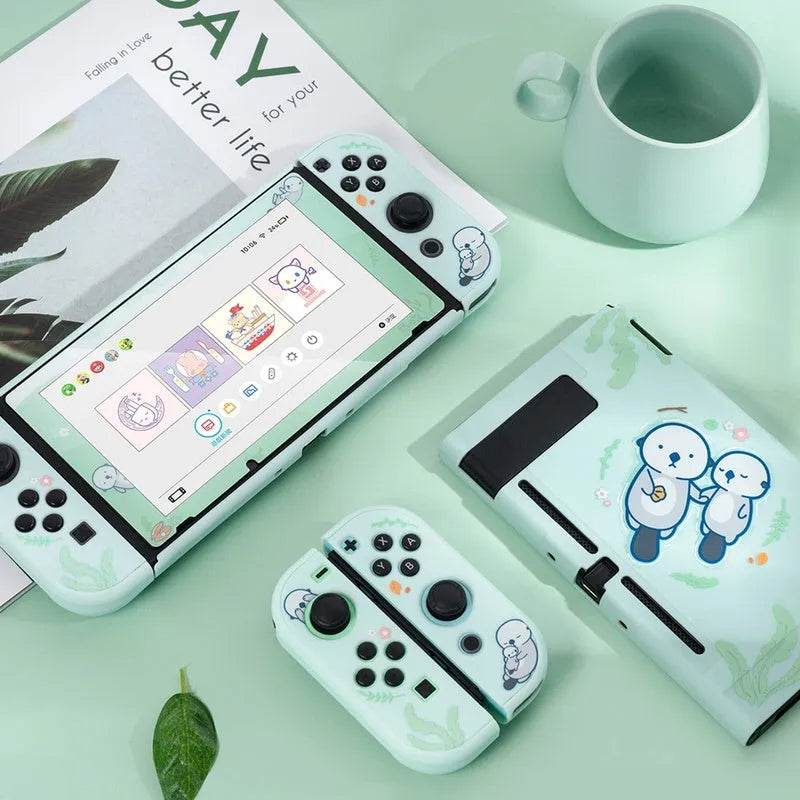 Nintendo Switch Lite silicone controller protective case with back grip design