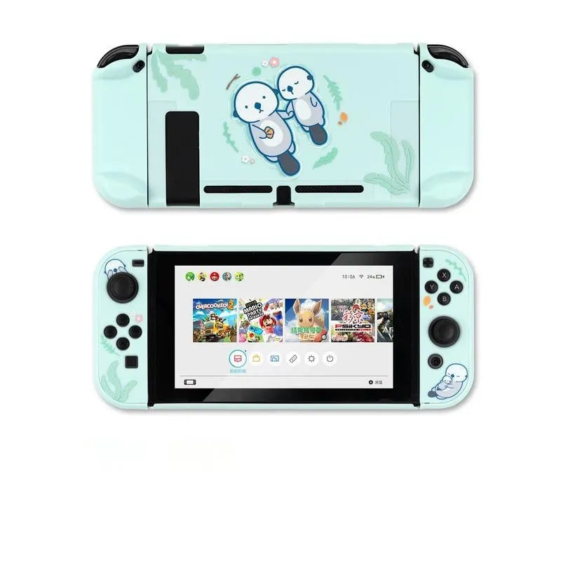 Nintendo Switch Lite silicone controller protective case with back grip design