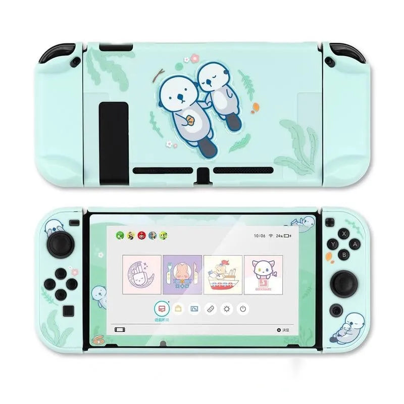 Nintendo Switch Lite silicone controller protective case with back grip design