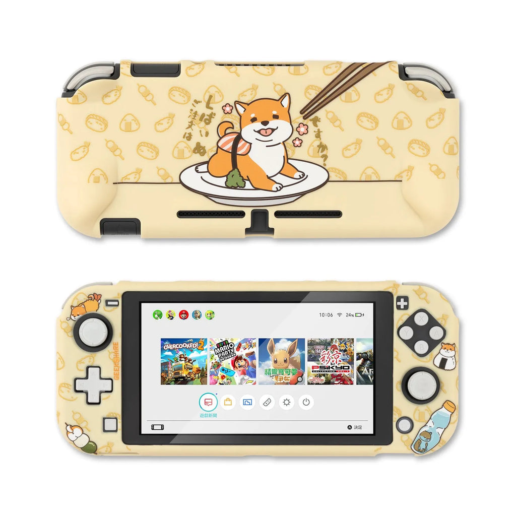 Nintendo Switch Lite silicone controller protective case with back grip design