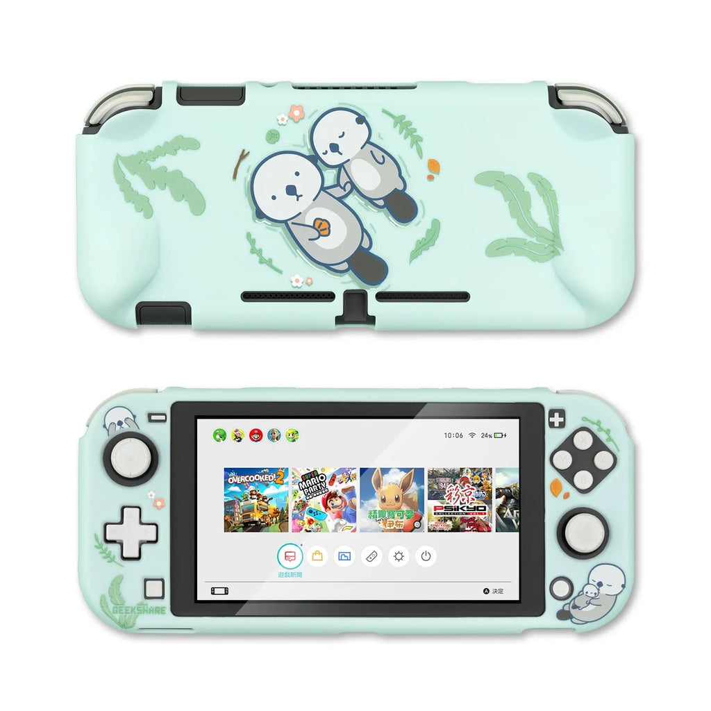 Nintendo Switch Lite silicone controller protective case with back grip design