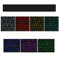 Black aluminium alloy Bluetooth 3.0 keyboard with QI wireless charging, 7 colour backlight, 244x173x5mm