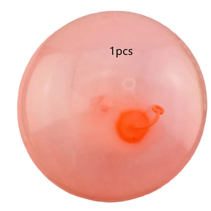 Large pink yellow green blue inflatable bouncy ball children's toy with TPR elastic material
