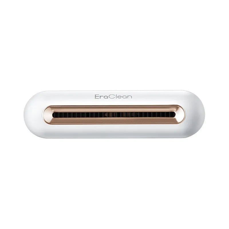 Rose gold coloured USB-powered refrigerator and car deodorant steriliser air purifier unit.