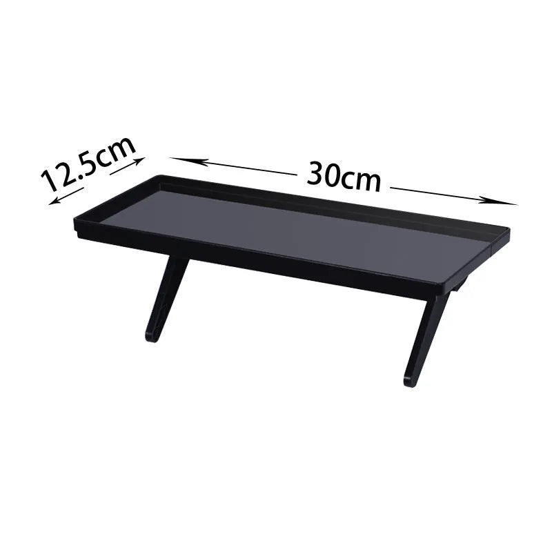 Wall-mounted television set-top box rack with router storage in plastic construction and hook installation