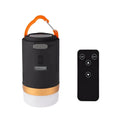 Black remote control emergency LED camping light for outdoor use.