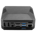 Silver aluminium alloy case with fan for M.2 SSD expansion board protection and cooling