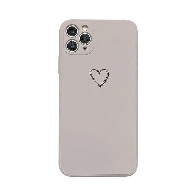 Silicone TPU phone case for Apple iPhone in solid colour options including black, green, pink, purple, red, and white.