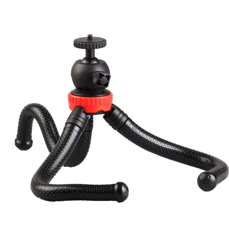 Black octopus tripod with flexible rubber legs and a spherical gimbal head, extended to 30cm.