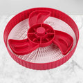 Pet food bowl with rotating game board and silicone anti-choke pad in multiple colour options