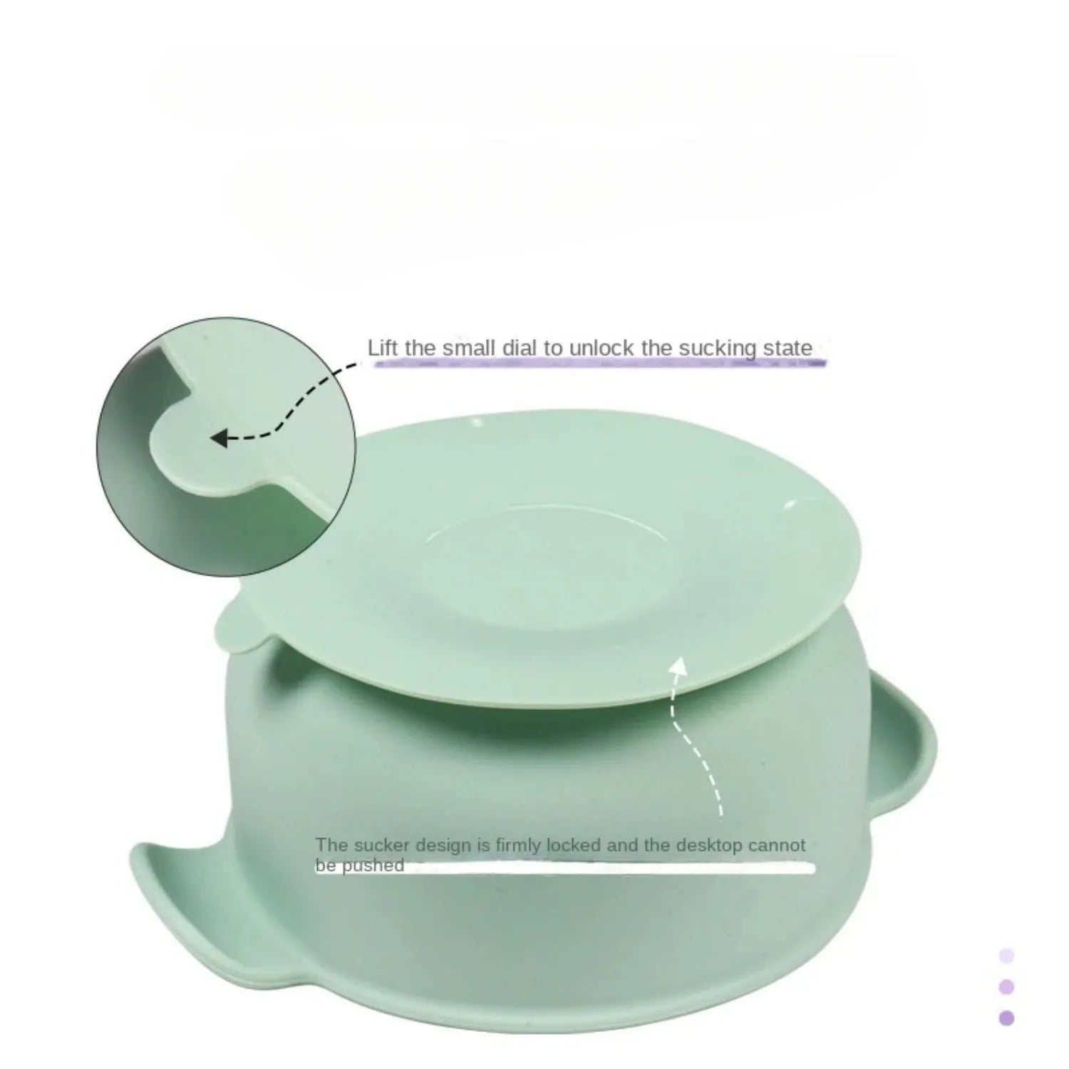 Silicone pet watering bowl with attached suction cups in a choice of five colours.