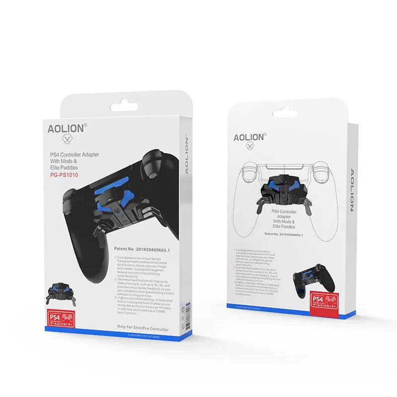 Black PS4 gamepad back button attachment with 3M cable for SLIM and PRO controllers