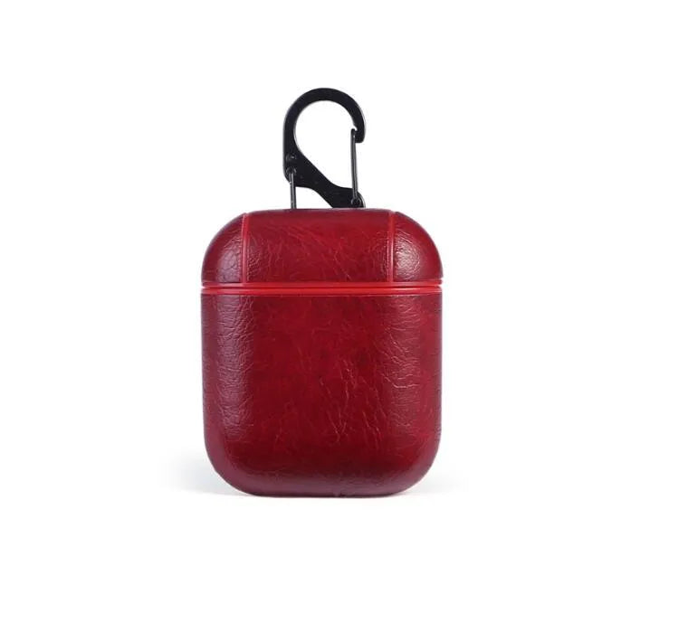 Genuine leather protective case for Apple Airpods in four colour options