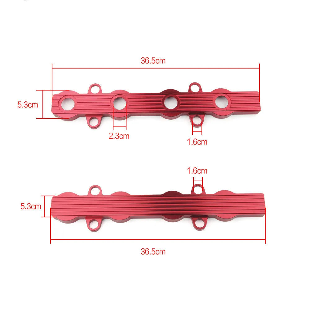 Aluminium alloy engine harness hood cover in blue red silver colours with hole options