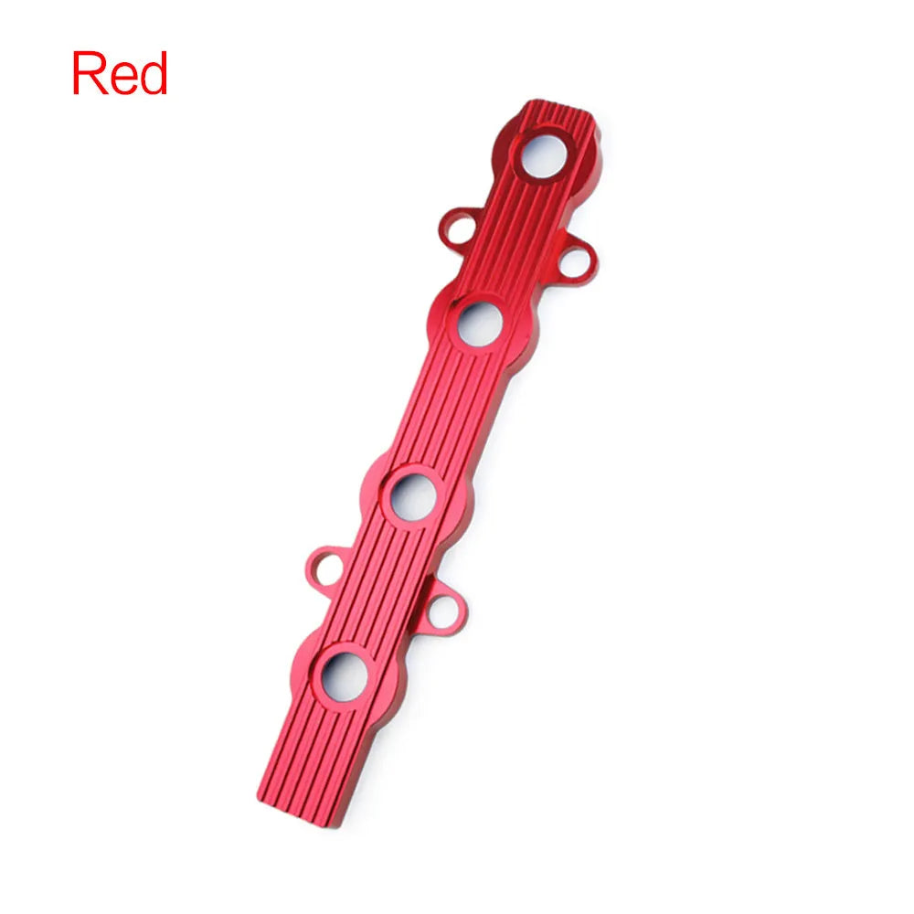 Aluminium alloy engine harness hood cover in blue red silver colours with hole options