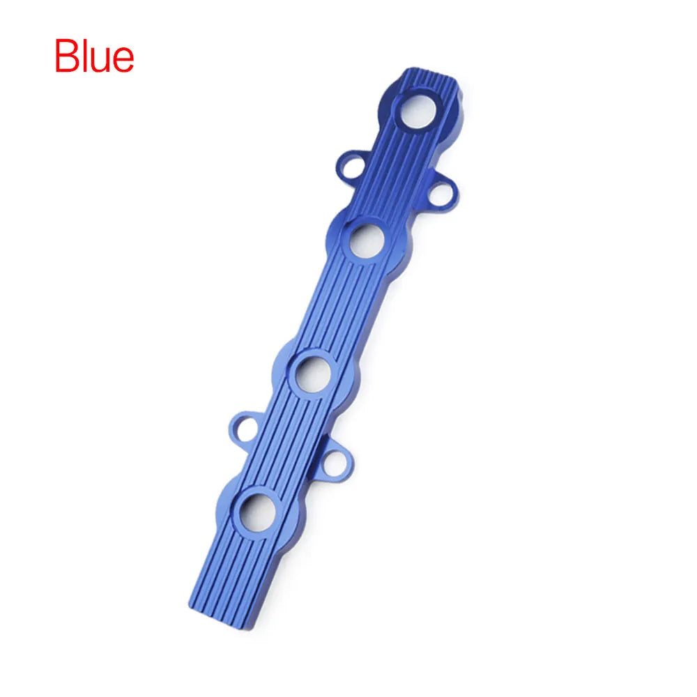 Aluminium alloy engine harness hood cover in blue red silver colours with hole options