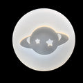 Round silicone epoxy mould for making full planet mirror resin charms, approximately 6.5 cm diameter.