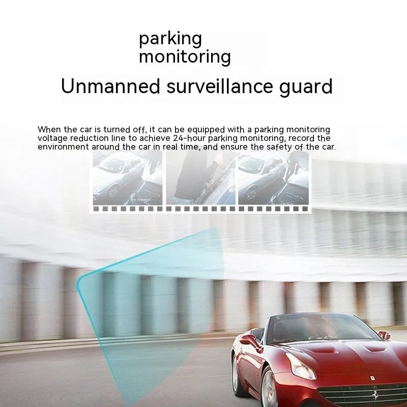 Black car dash camera with 5-inch screen, for front and rear 2K recording with Wi-Fi and GPS.