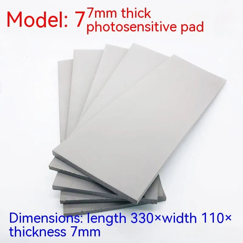 Black and grey plastic photosensitive seal pad for pottery calligraphy painting, 330mm by 110mm.