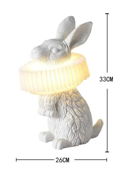 Custom modern bedroom table lamp with British Standard plug in white or black rabbit finish.
