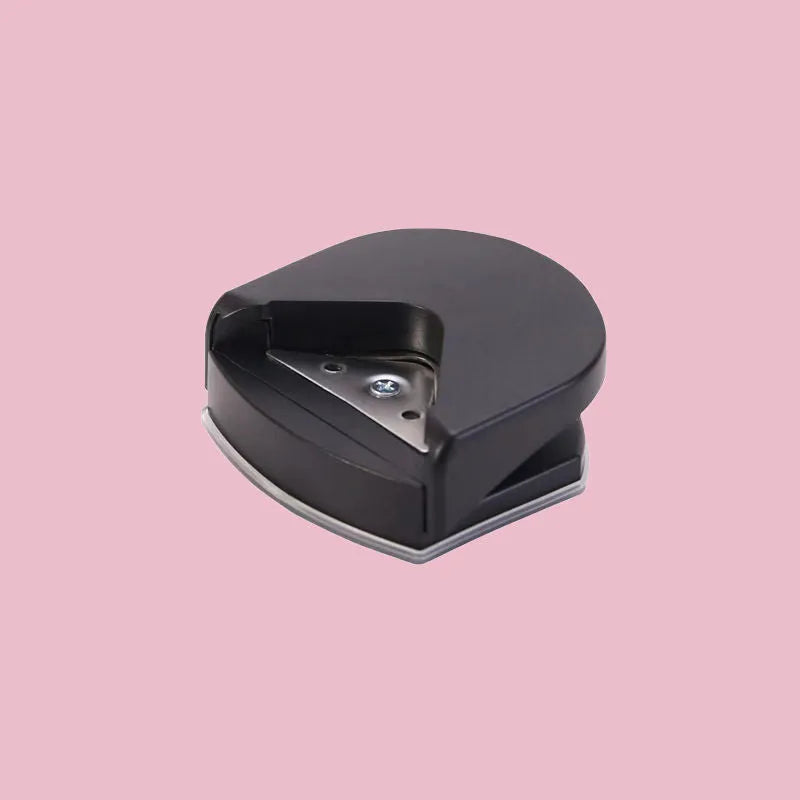 Black blue pink business card corner cutter with plastic metal construction