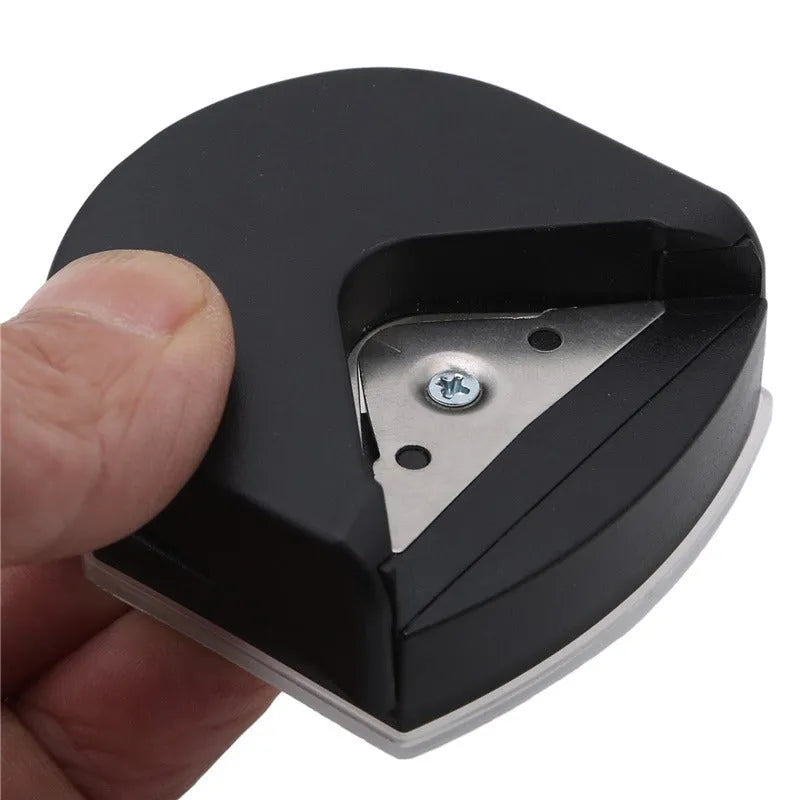 Black blue pink business card corner cutter with plastic metal construction
