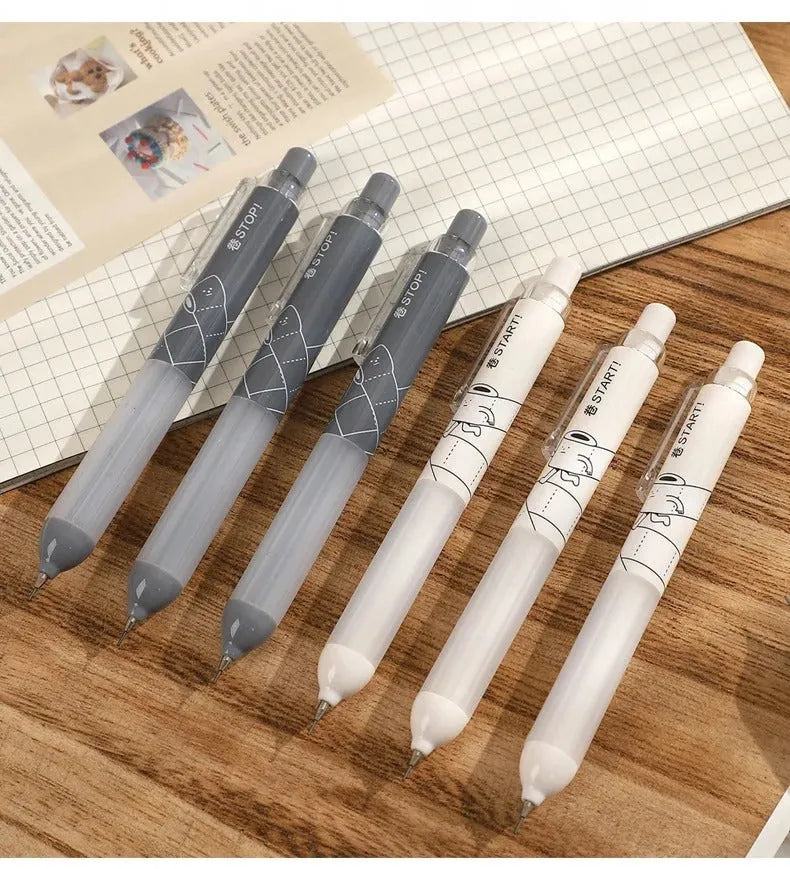 0.5mm automatic pencil with cloud grip in black or white colour options