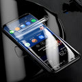 Purple light hydraulic hydrogel screen protector for curved Samsung Galaxy S8, S9, S10 phones.
