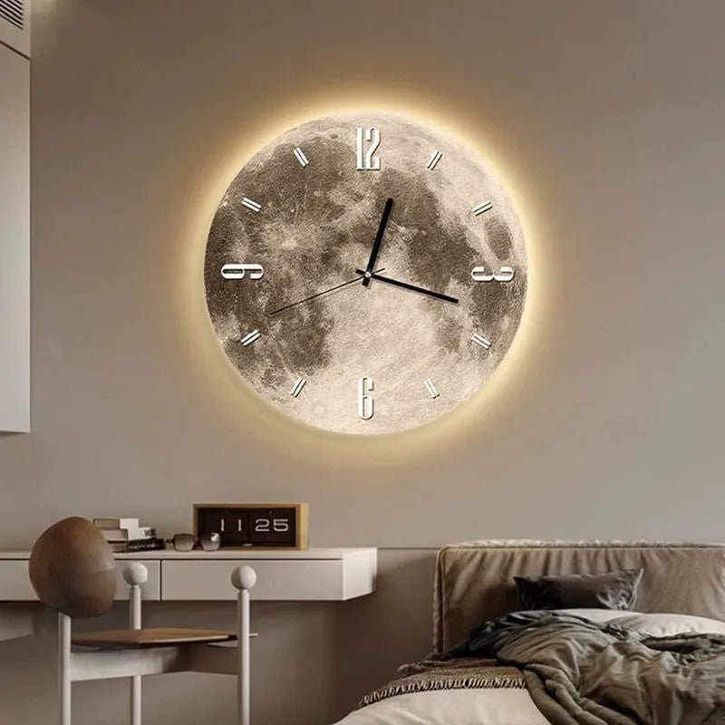 Plastic wall clock with optional LED lighting in 30cm, 40cm or 50cm diameters