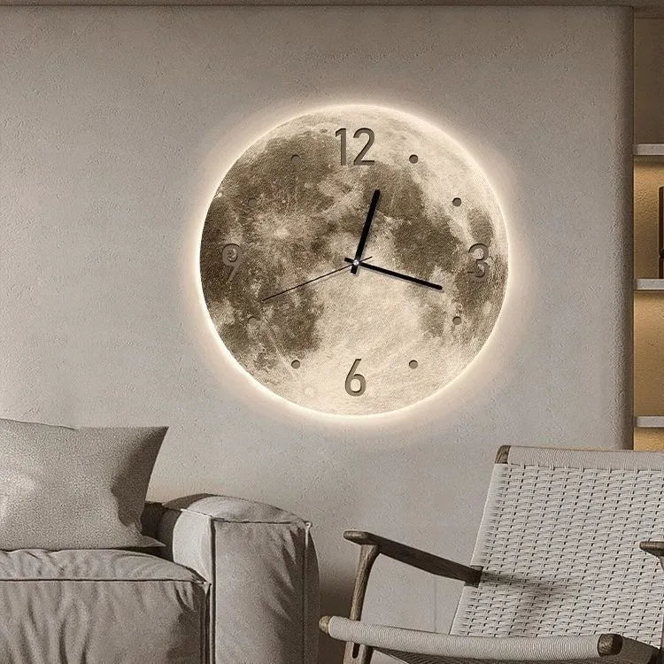 Plastic wall clock with optional LED lighting in 30cm, 40cm or 50cm diameters