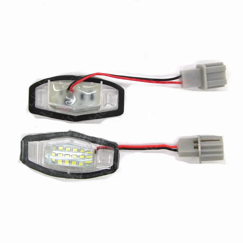 White LED license plate light for Honda Civic vehicles with plastic housing