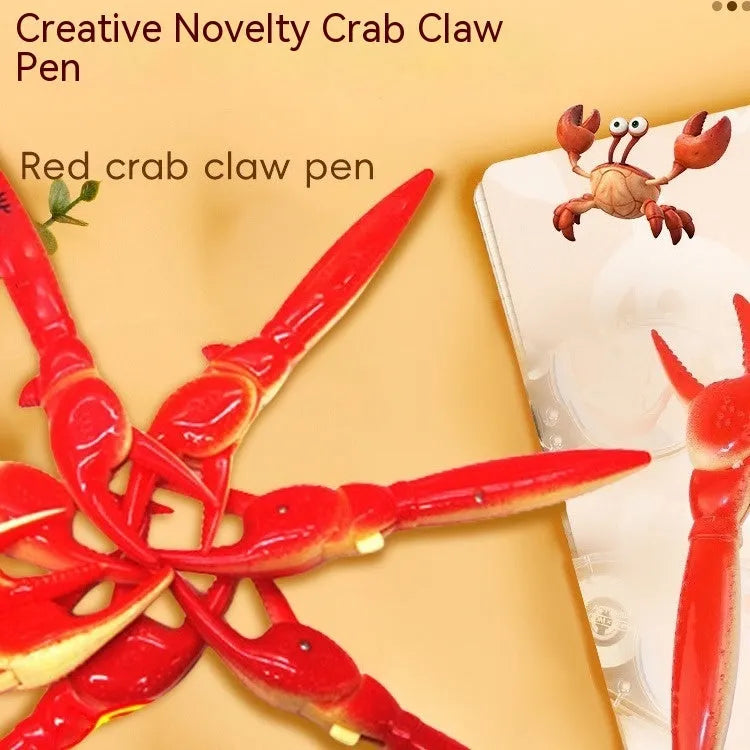 Crab pen novelty ballpoint writing instrument with pressing can clip mechanism