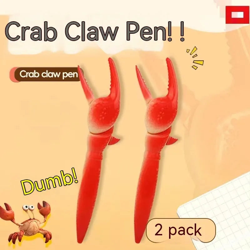 Crab pen novelty ballpoint writing instrument with pressing can clip mechanism
