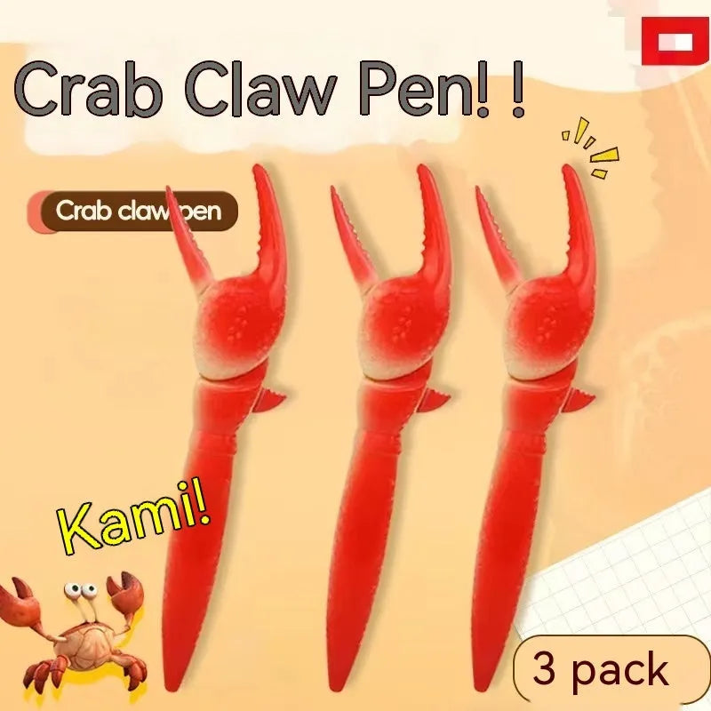Crab pen novelty ballpoint writing instrument with pressing can clip mechanism
