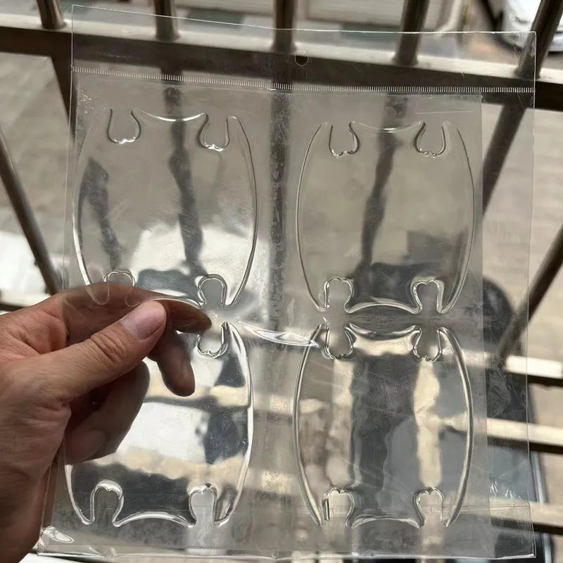 Transparent 3D vinyl car door handle bowl protector stickers, 4 piece set.