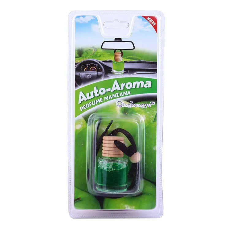 Glass bottle car air freshener hanging ornament with 55g fragrance content