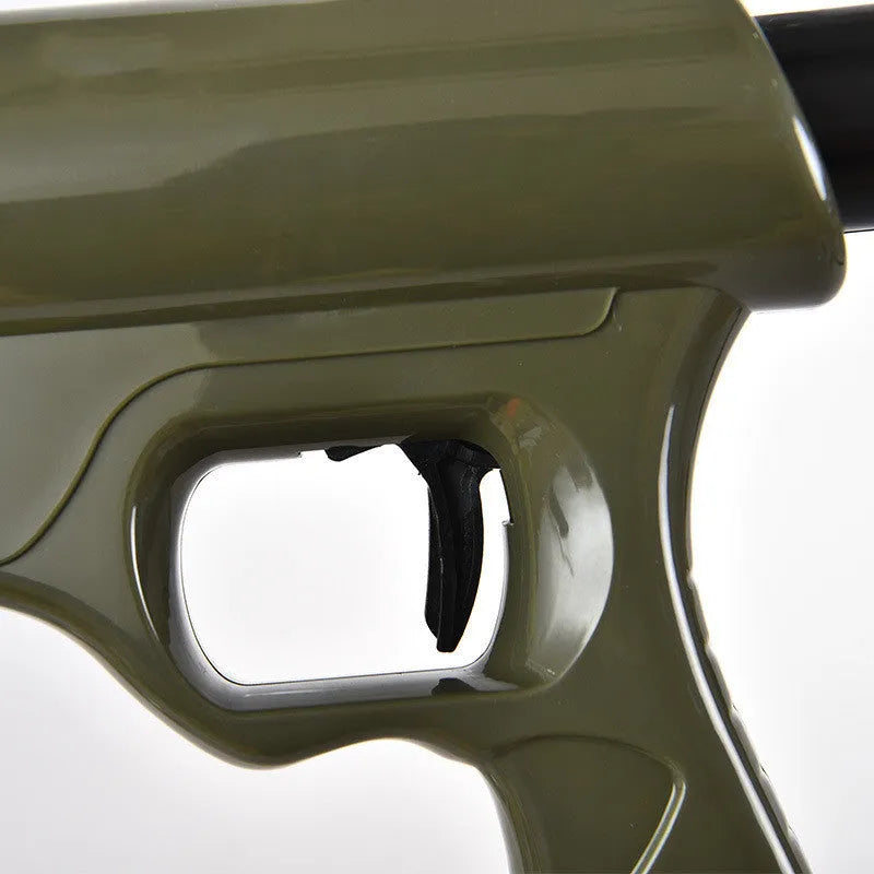 Black ABS tennis ball shooting gun for pets with two signature tennis balls