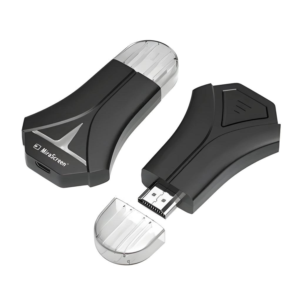 Mirascreen K12 HDMI WiFi streaming dongle with USB cable for wireless 1080p media playback
