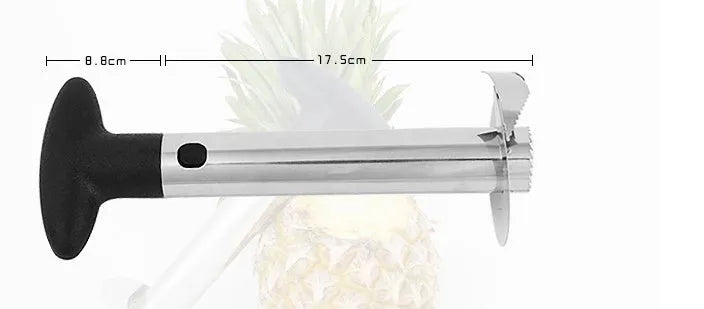 Stainless steel pineapple corer slicer with coloured handles for kitchen use