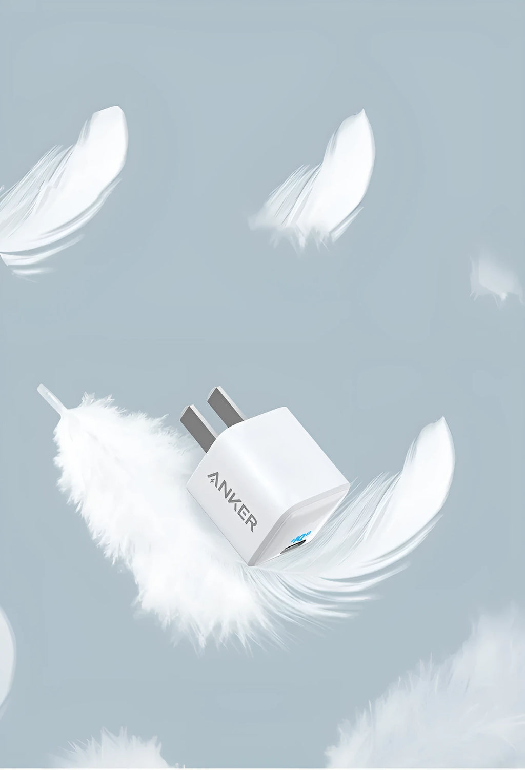 White 18W fast travel charger with UK plug and USB interface for mobile phones