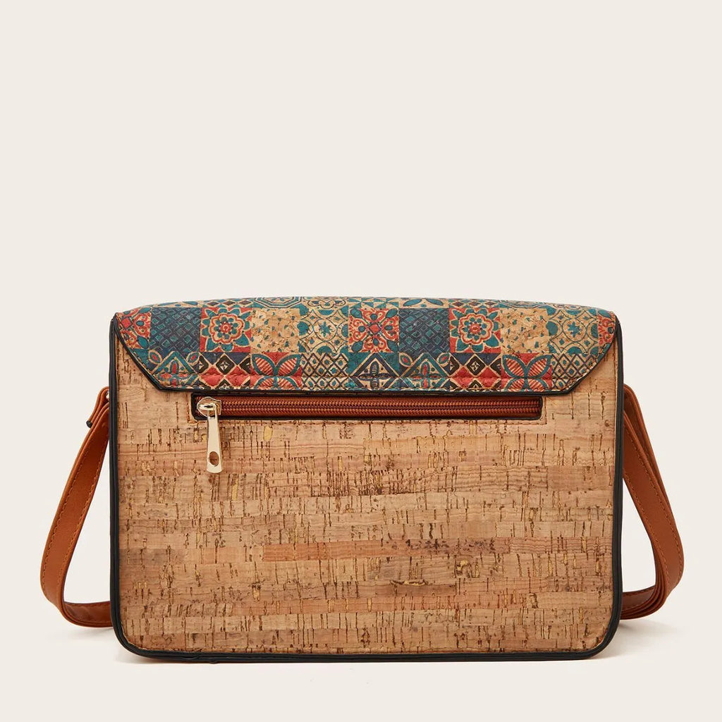 Women's one-shoulder crossbody bag in printed PU material with large capacity and single strap