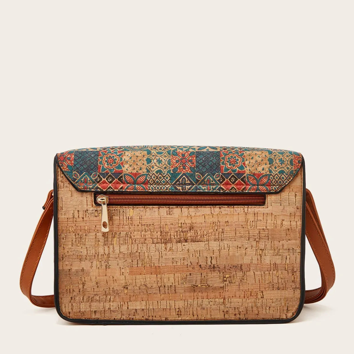Women's one-shoulder crossbody bag in printed PU material with large capacity and single strap