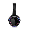Black silent disco wireless headphones with 40mm drivers and a 3.5mm plug on a 3-metre cable.