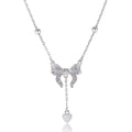 925 sterling silver butterfly heart pendant on adjustable 40-45cm O-ring chain necklace